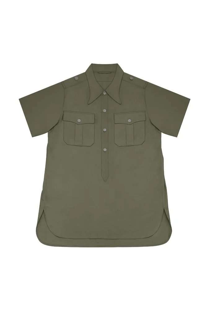   DAK Tropical Afrikakorps Olive Short Sleeve Pullover Shirt German-Uniform
