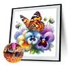 Diamond Painting-DIY Full Round Drill Butterfly Flower