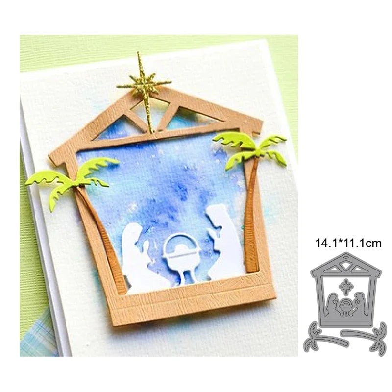 Metal Cutting Dies Cut Die Mold Nativity Ornament Decoration Scrapbooking Dies Craft Album Knife Mould Blade Punch Stencils Dies