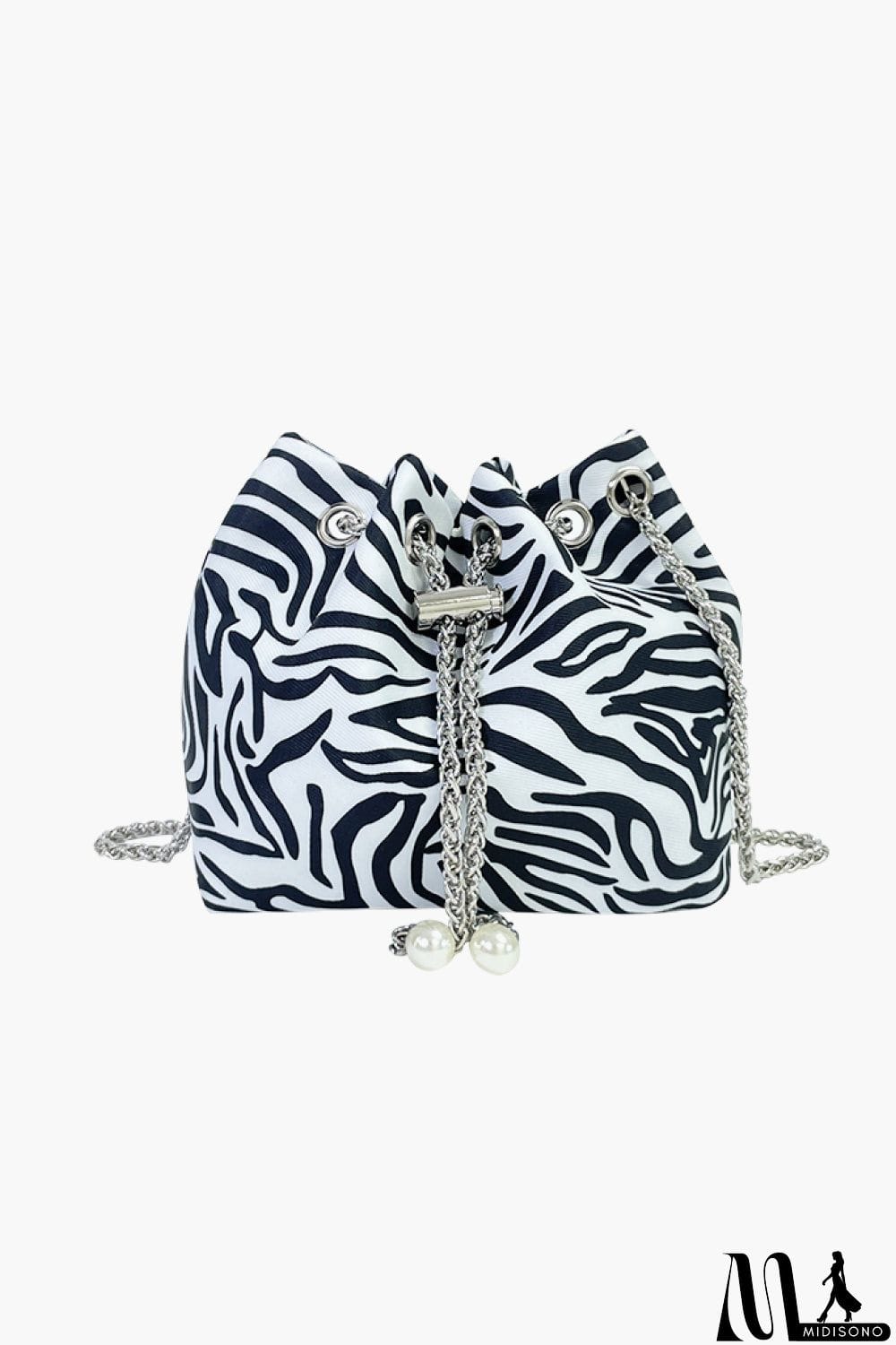 MidiSono - Animal Print Nylon Bucket Bag