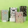 24PCS Golden Leaf A5 / A6 / A7 / B5 Portable Writing Paper Notebooks Diary Meeting Stationery Gift