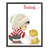 【Limited Stock Sale】Girl Dog-Partial 9CT Stamped Cross Stitch Bead Embroidery 35*43cm tapestrymarket