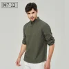 Men's Pure Cotton Stand Collar Linen Shirt