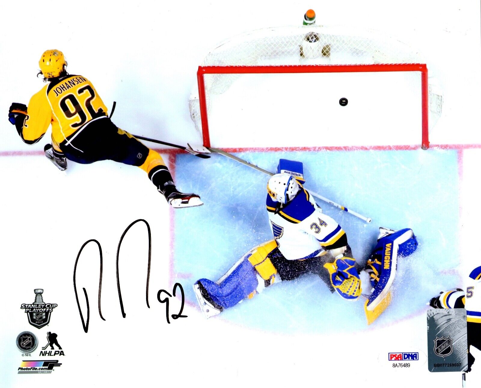 Ryan Johansen autographed signed 8x10 Photo Poster painting NHL Nashville Predators PSA COA