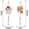 2pcs/set DIY Diamond Drawing Suncatcher Hanging Ornament Kit (Elephant Cat)
