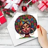 6PCS DIY Diamond Art Greeting Cards Black Girl Congratulations Cards & Gifts