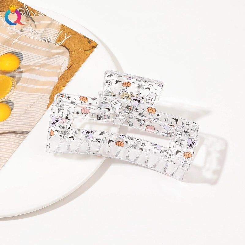 Halloween Minimalist Classic Style Women’s Spider Web Skull Plastic Hair Claws