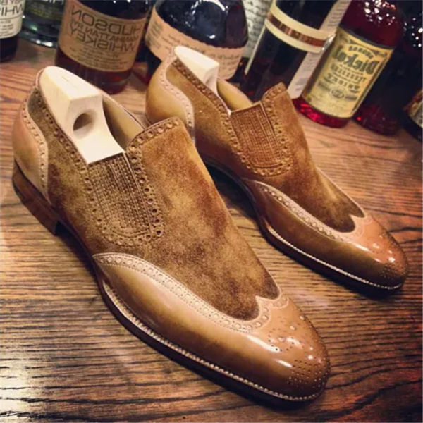 The Wingtip Loafe Pointed Toe Men's Dress Shoes