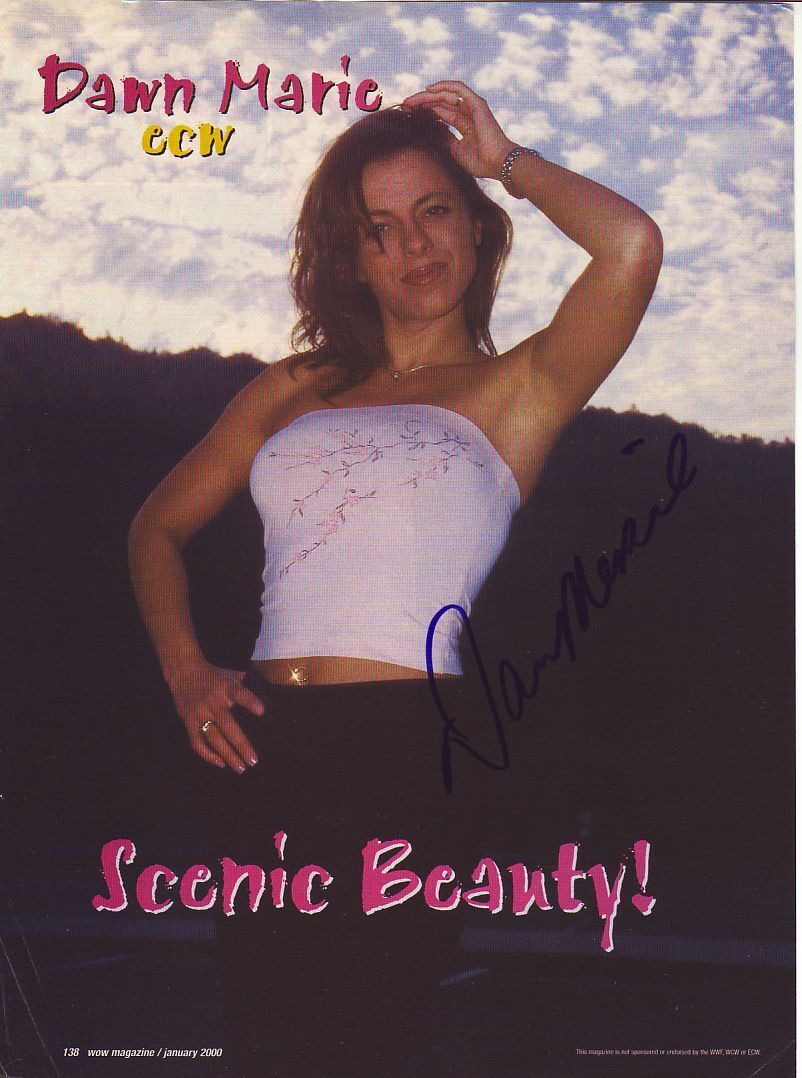 WWE WWF DAWN MARIE SEXY AUTOGRAPHED HAND SIGNED 8X10 Photo Poster painting WRESTLING PICTURE