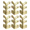 6PCS Retro Metal Corner Protector Iron Skiffers Skirting Board Corner Protector