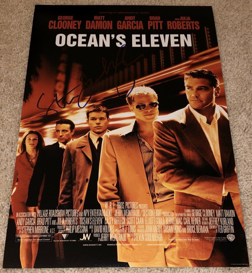 STEVEN SODERBERGH SIGNED AUTOGRAPH OCEAN'S ELEVEN 12x18 Photo Poster painting w/EXACT PROOF