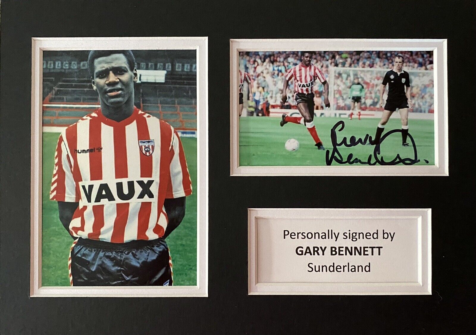 Gary Bennett Genuine Hand Signed Sunderland Photo Poster painting In A4 Mount Display