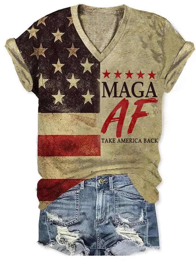Women's Maga AF 2024  Print Casual T-Shirt