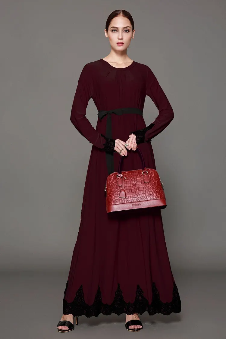 Muslim Women Stylish Kashibo Abaya Muslim Ladies Long Gown Islamic Clothing Jilbab Jalabiya Long Sleeve Embroidered Fashion Dress