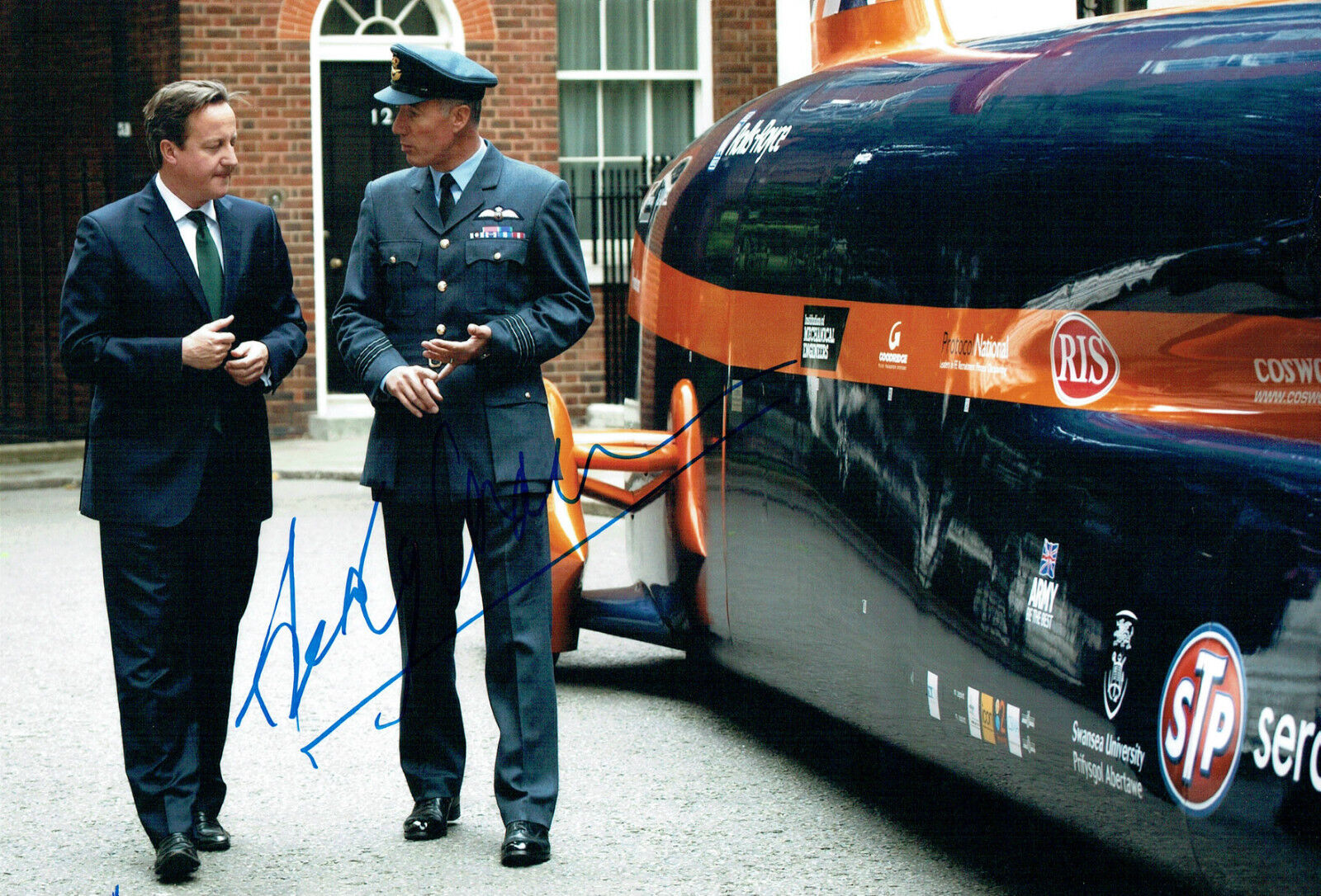 Andy GREEN with Prime Minister THRUST SIGNED Autograph 12x8 Photo Poster painting AFTAL COA