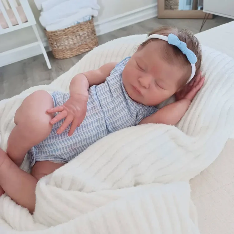 20" Lifelike Reborn Girl Brown Hair Baby Doll Named Tarinse, Looks Really Cute：Realistic Reborn Baby Dolls By Rsgdolls®