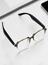 BT6.0 AI Transparent Smart Glasses 156 Languages Intelligent Translator Eyeglasses Type-C Charging HiFi Stereo Headset Glasses for Business Travel Meeting