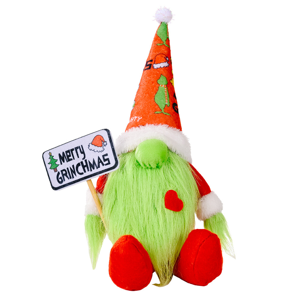 

Faceless Gnome Doll Rudolph Forest Old Man Green Fur Goblin Christmas Decor, 501 Original