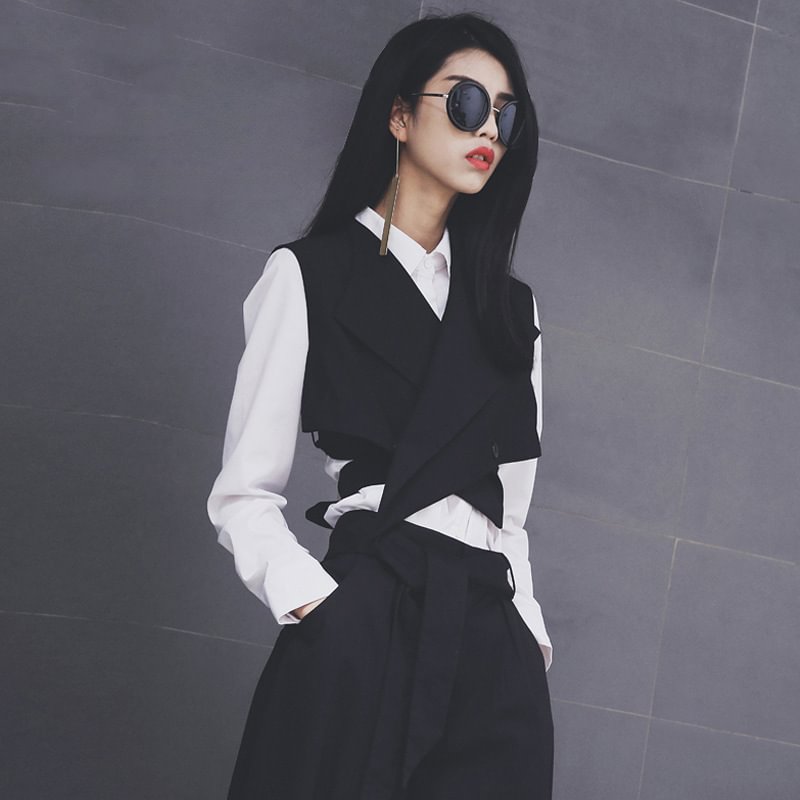 Japanese Style Original Women's Clothing Vest Autumn Sleeveless Coat