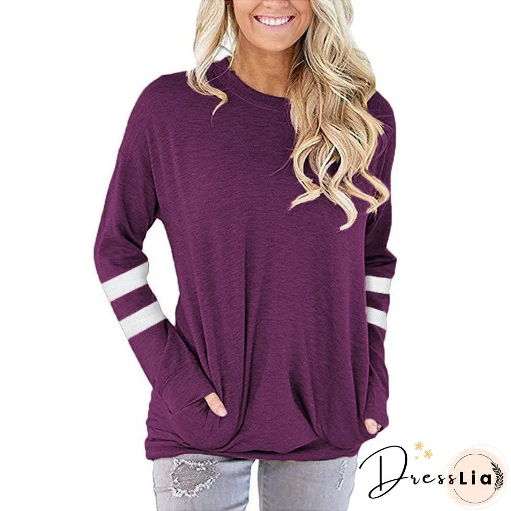 Manga Larga Tops Women Pink Long Sleeve Tees Ropa Mujer Spring Womens Fashion Tunique