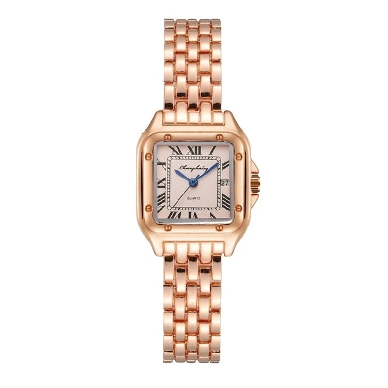 Casual Solid Color Single Folding Buckle Quartz Women’s Watches