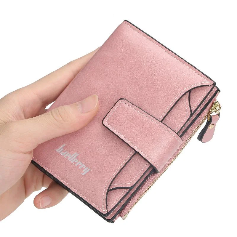 Short buckle multi-card pocket wallet