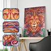 Lion  | Crystal Rhinestone  | Full Round Diamond Painting Kits
