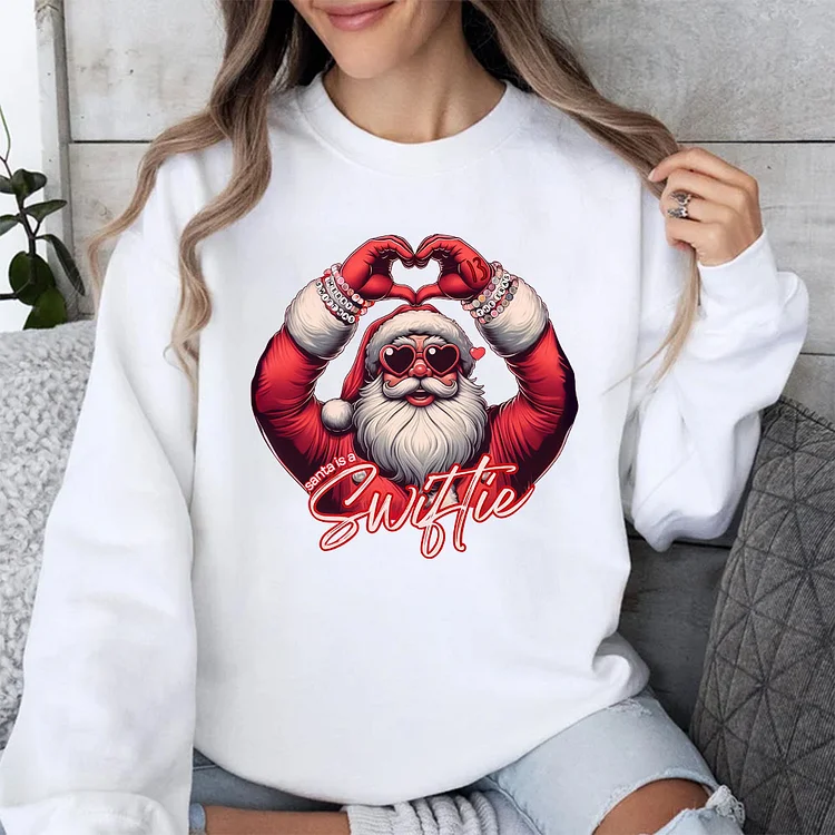 Heart Hands Christmas Santa is A Swiftie Unisex Cute T-Shirt,Crewneck,Hoodie For Gift