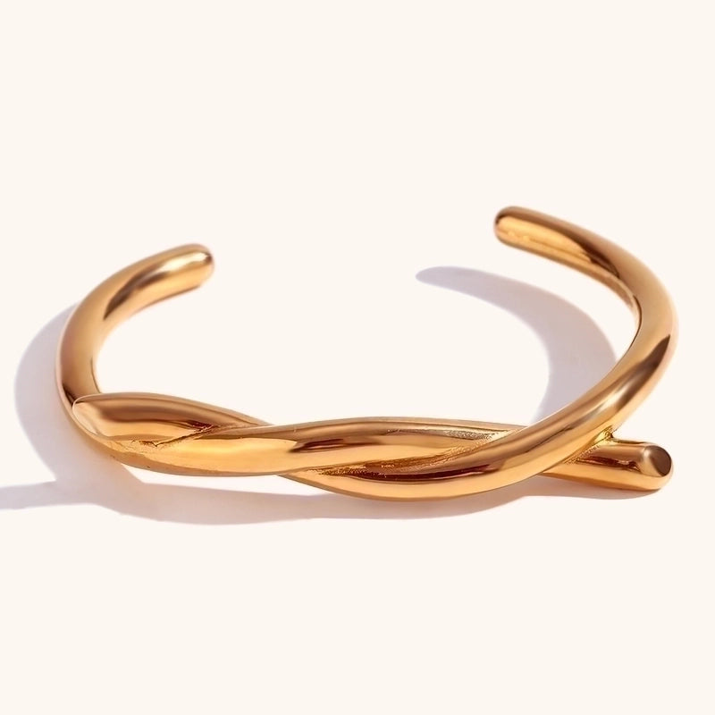 Vintage Style Solid Color Stainless Steel Plating Bangle