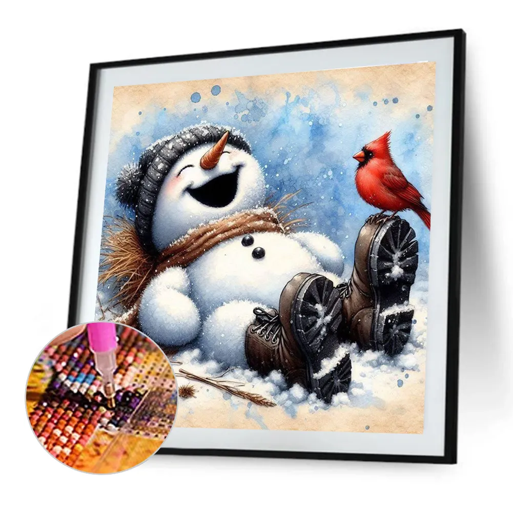 Diamond Painting - Full Round Drill - Snowman(Canvas|40*40cm)