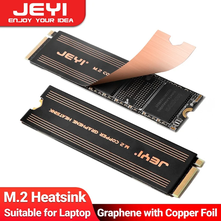 JEYI Graphene M.2 SSD Heat Sink, Dual-Layer Graphene and Copper JEYI Graphene M.2 SSD Heat Sink, Dual-Layer Graphene and Copper