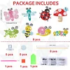8Pcs 2D FIat Diamond Painting Kits Insect Stakes Diamond Art Kits for Adults