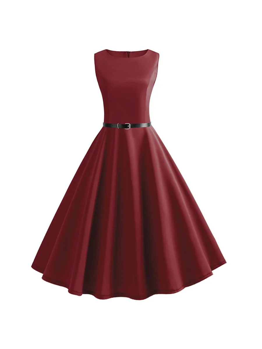 50s Sleeveless Vintage Dress Casual Floral Vintage Dress