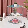 Plateau de rangement de fleurs en acrylique &agrave; 3 niveaux-bo&icirc;te de rangement de bricolage