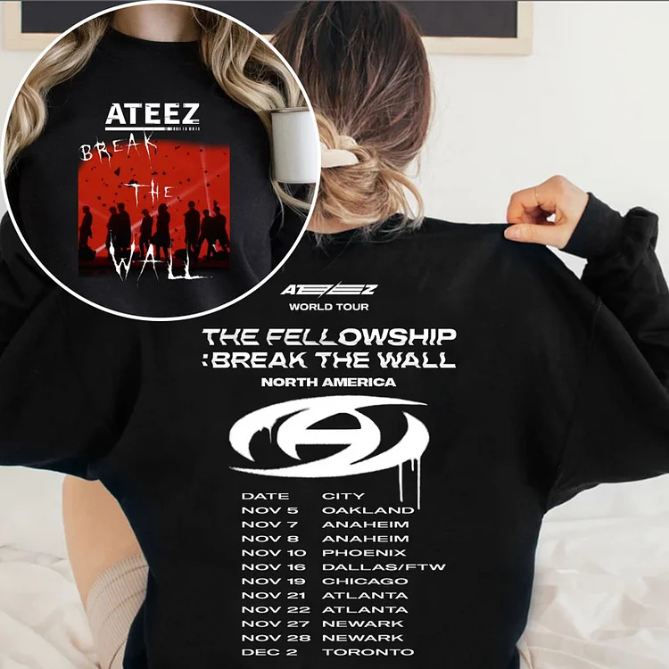 ATEEZ World Tour The Fellowship : Break the Wall North America Hoodie
