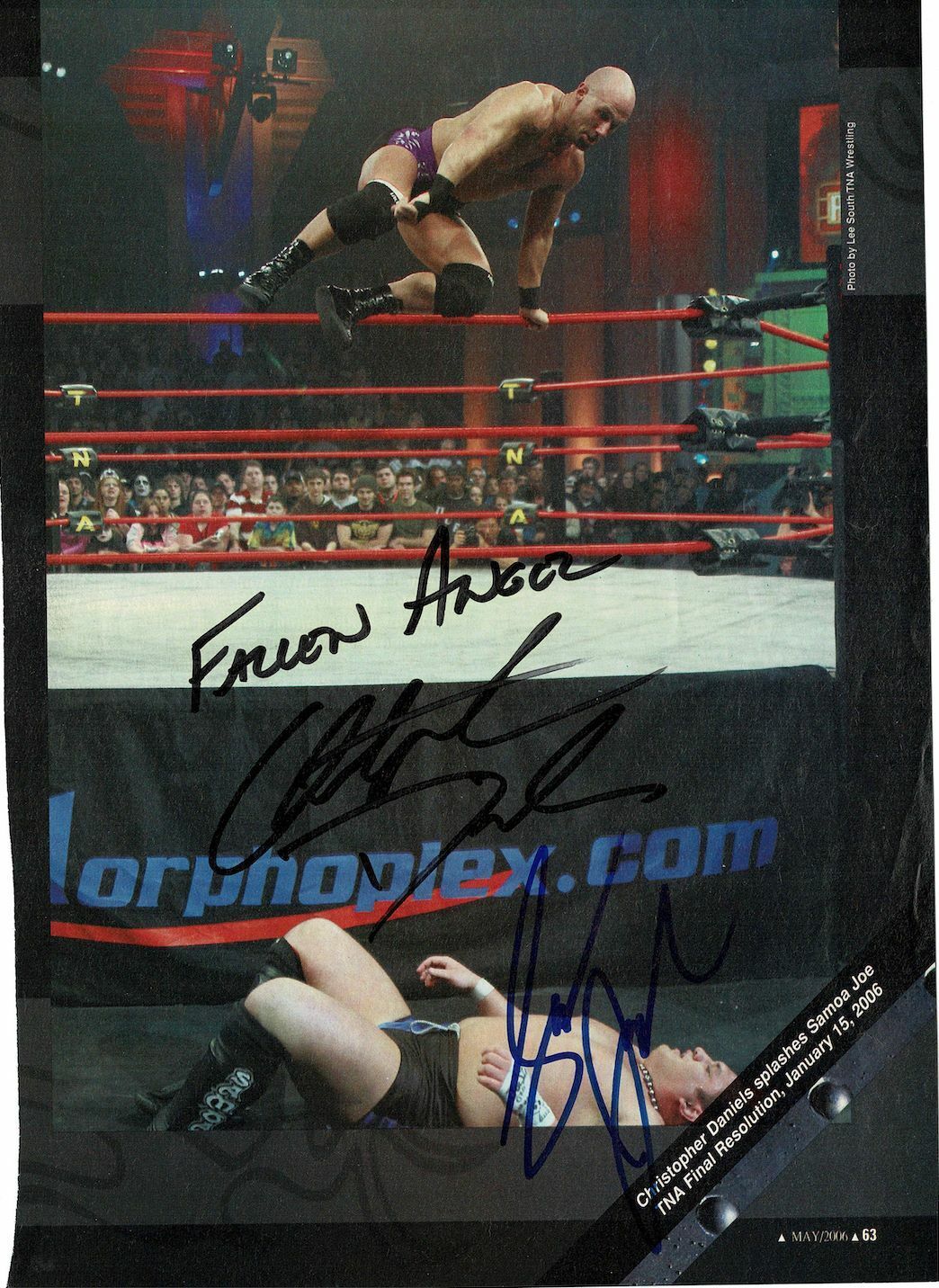 Christopher Daniels Samoa Joe signed magazine Photo Poster painting! AMCo! 13525