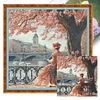 Victorian Girl-14CT Stamped Cross Stitch 50*50cm/19.69*19.69in