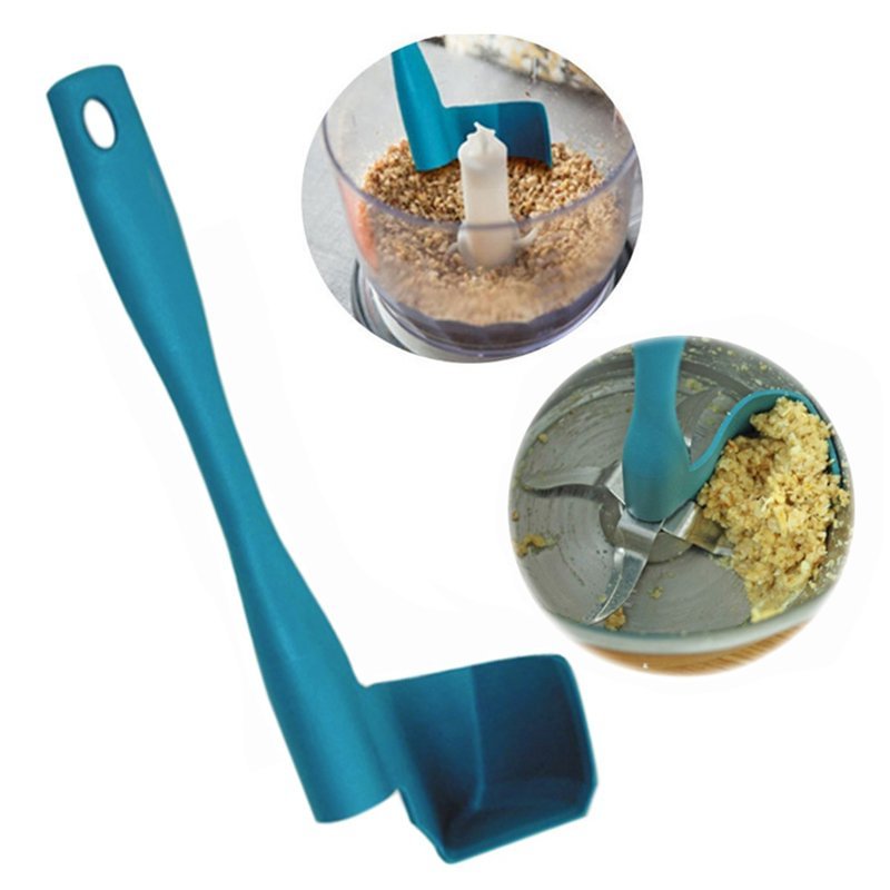 Rotating mixing bucket spatula