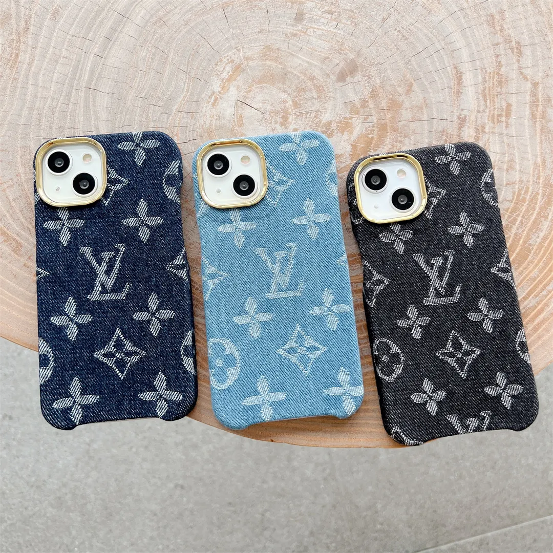 LV Monogram Denim Jacquard Fabric Apple iPhone Case