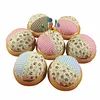 Round Pincushions with Wooden Base Sewing Pin Cushion (Random color) tapestrymarket