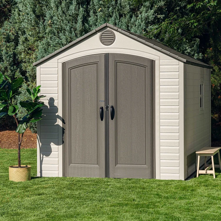 8 ft. W x 12.5 ft. D Plastic Storage Shed