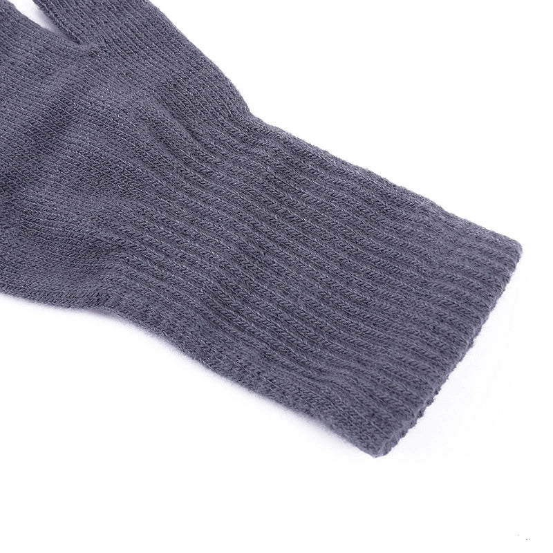 Winter Warm Half Finger Gloves Students Learn Open Finger Gloves Hot Long Half Gloves Factory Direct Sales
