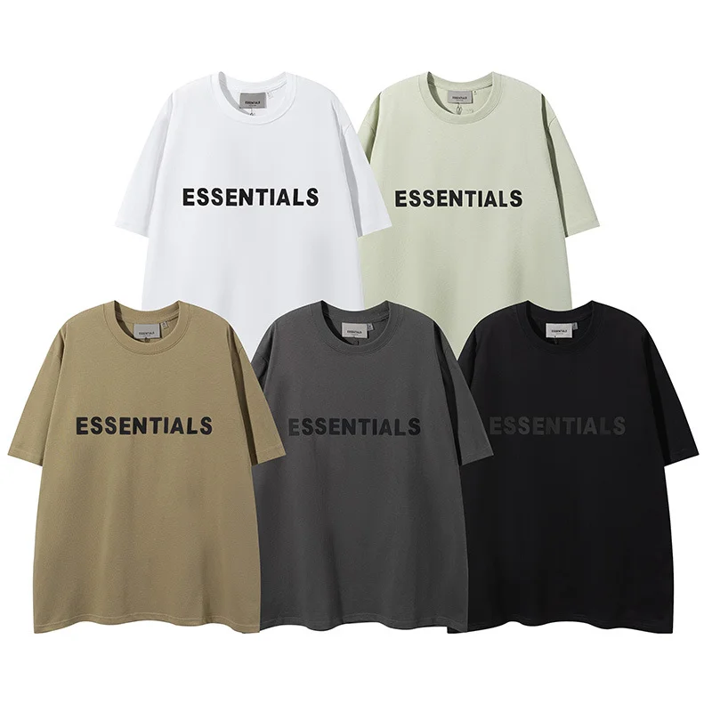 ESSENTIALS FOG Pure Cotton T-shirt Unisex Short-sleeved Couple Half-sleeved Top