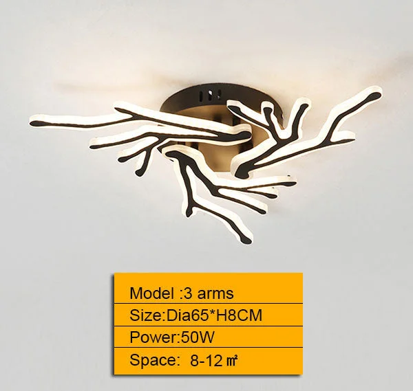 NEW Modern 3/6/9/12/15Arms Black Pendant Lights For Living Room Dining Room Acrylic Aluminum Body LED Pendant Lamp Fixtures