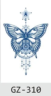 Temporary Waterproof Tattoo Stickers Butterfly Deer Rabbit Flower Juice Ink Lasting Boy Girl Chest Neck Hand Fake Bracelet Tatoo