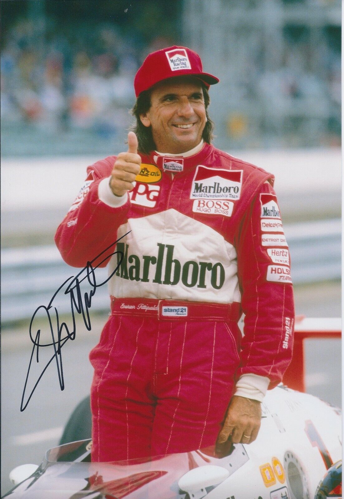 Emerson FITTIPALDI Autograph SIGNED Marlboro Racing 12x8 Photo Poster painting AFTAL RD COA