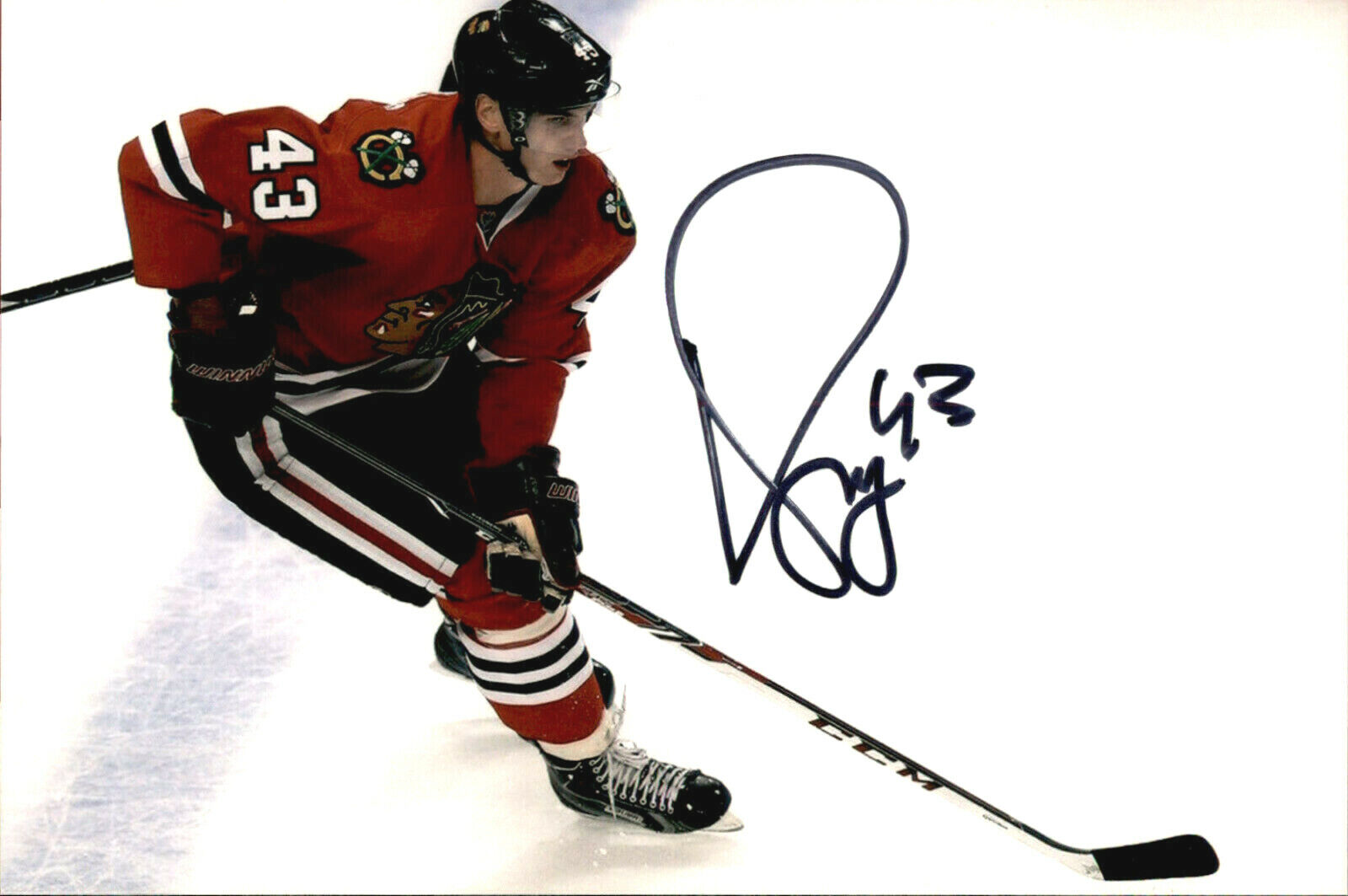 Victor Svedberg SIGNED 4x6 Photo Poster painting CHICAGO BLACKHAWKS #5