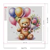 (40*40cm)Bear - Round Partial AB Drill Diamond Painting
