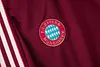 Joyfball 2025/2026 Kids Size Bayern Munich Long Zipped Jacket Maroon Retro version Football Jersey 1:1 Thai Quality 