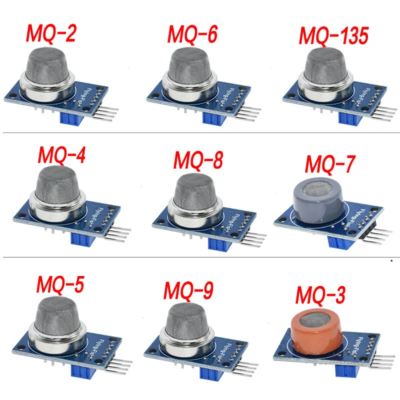 MQ-2 MQ-3 MQ-4 MQ-5 MQ-6 MQ-7 MQ-8 MQ-9 MQ-135 Detection Smoke methane liquefied Gas Sensor Module